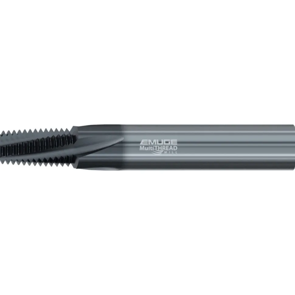 Helical Flute Thread Mill: 1/16-27 - 1/8-27, NPT, 4 Flute, Solid Carbide