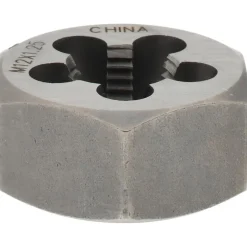 Hex Rethreading Die: M12x1.25, Right Hand, Carbon Steel