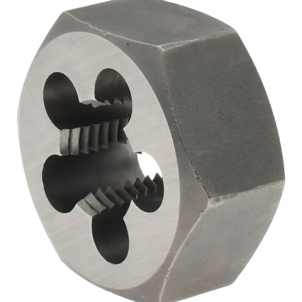 Hex Rethreading Die: M12x1.25, Right Hand, Carbon Steel