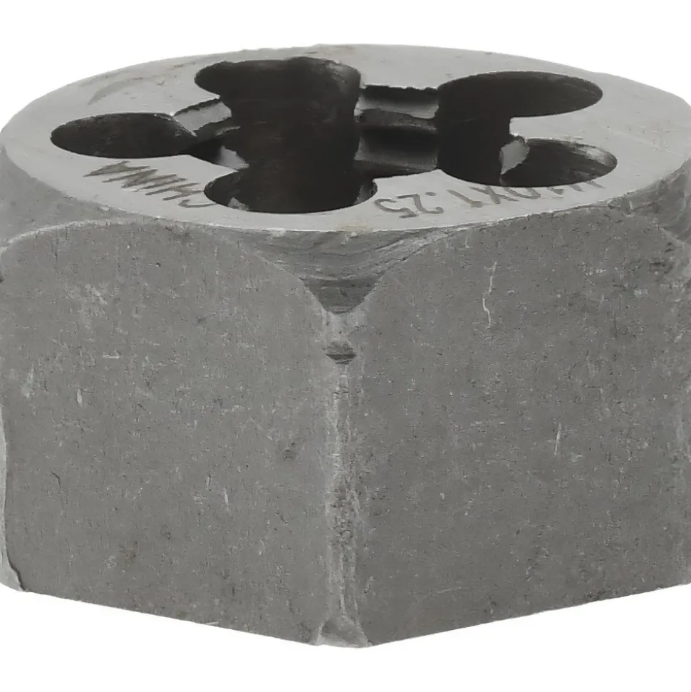 Hex Rethreading Die: M10x1.25, Right Hand, Carbon Steel