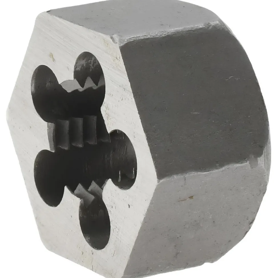 Hex Rethreading Die: M10x1.25, Right Hand, Carbon Steel