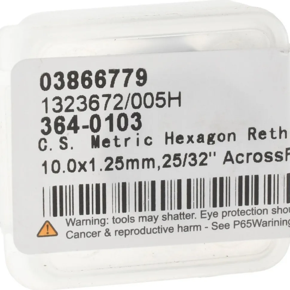 Hex Rethreading Die: M10x1.25, Right Hand, Carbon Steel