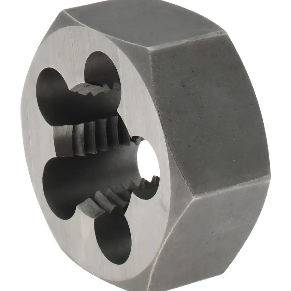 Hex Rethreading Die: M14x1.5, Right Hand, Carbon Steel