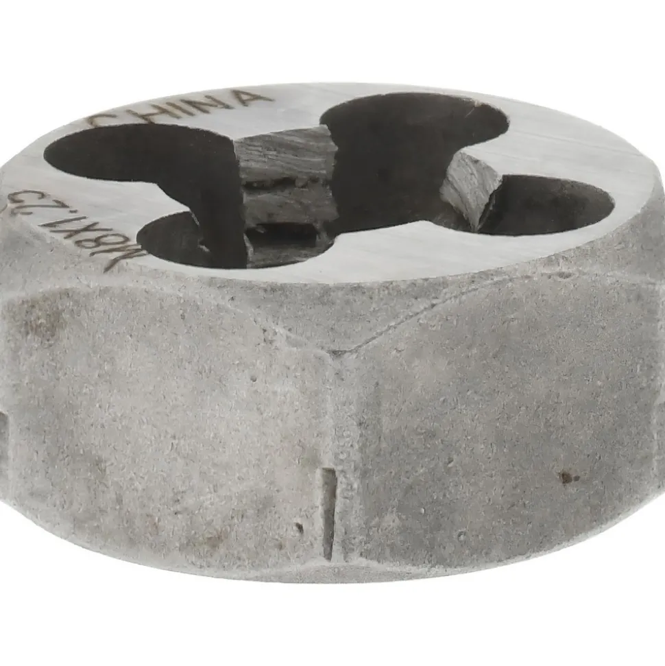 Hex Rethreading Die: M8x1.25, Right Hand, Carbon Steel