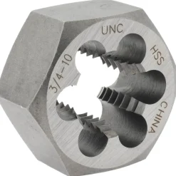 Hex Rethreading Die: 3/4-10, Right Hand, High-Speed Steel