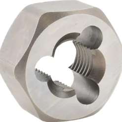 Hex Rethreading Die: 3/8-24, Right Hand, Carbon Steel