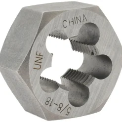 Hex Rethreading Die: 5/8-18, Right Hand, Carbon Steel
