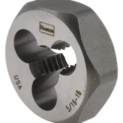 Hex Rethreading Die: 5/16-18, Right Hand, 1