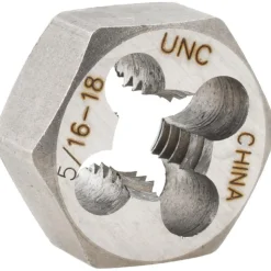 Hex Rethreading Die: 5/16-18, Right Hand, Carbon Steel