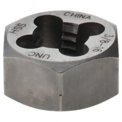 Hex Rethreading Die: 3/8-16, Right Hand, High-Speed Steel
