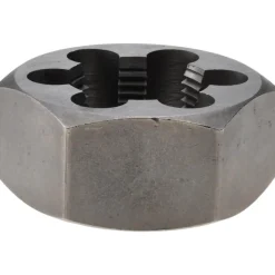 Hex Rethreading Die: 1-1/4 - 12, 1" Thick, Right Hand, Carbon Steel