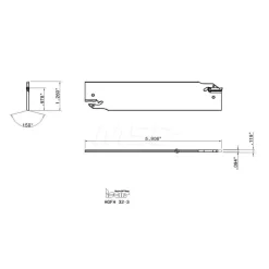 HGFH Double End Neutral Indexable Cutoff Blade