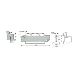 HGFH Double End Neutral Indexable Cutoff Blade