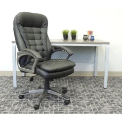 High Back Executive Chair Task Chair: Vinyl, 22-1/2