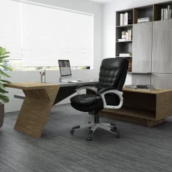High Back Executive Chair Task Chair: Vinyl, 22-1/2