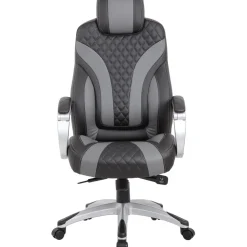 Hinged Arm Executive Chair with Synchro-Tilt Task Chair: Vinyl, 22-1/2