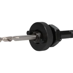Hole Saw Arbor: 6" Saw Dia, Straight Shank, Drill Pilot