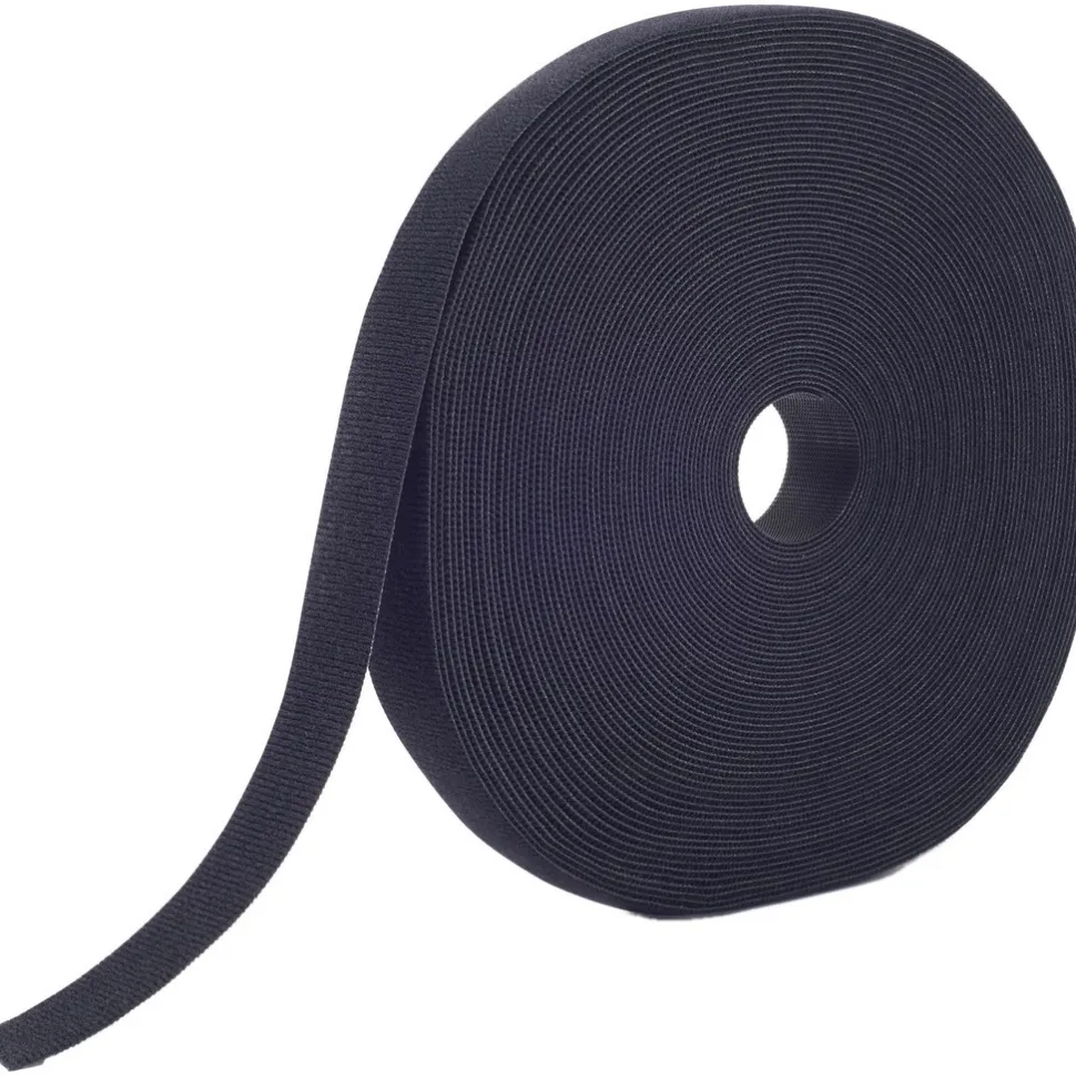 Hook & Loop: Shape: Roll; Tape Width: 0.625; Tape Length: 25 yd; Color: Black