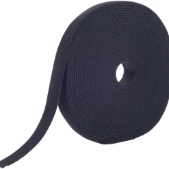 Hook & Loop: Shape: Roll; Tape Width: 0.375; Tape Length: 25 yd; Color: Black