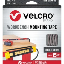 Hook & Loop: Shape: Roll; Tape Width: 0.50 in; Tape Length: 10 ft; Color: Black