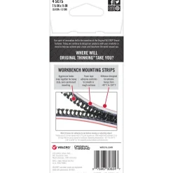 Hook & Loop: Shape: Strip; Tape Width: 0.50 in; Tape Length: 1.5 in; Color: Black