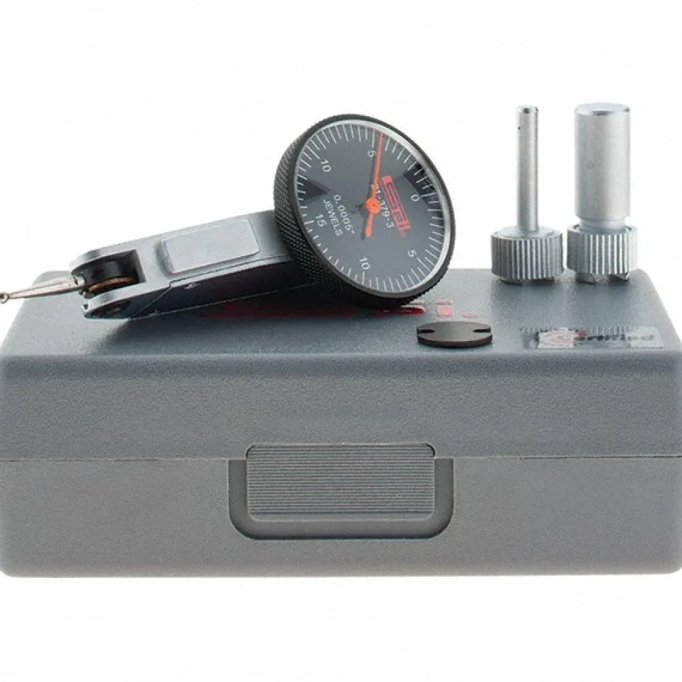 Horizontal Dial Test Indicator: 0.0300" Max, 0-100-0 Dial Reading, 0.000500" Accuracy