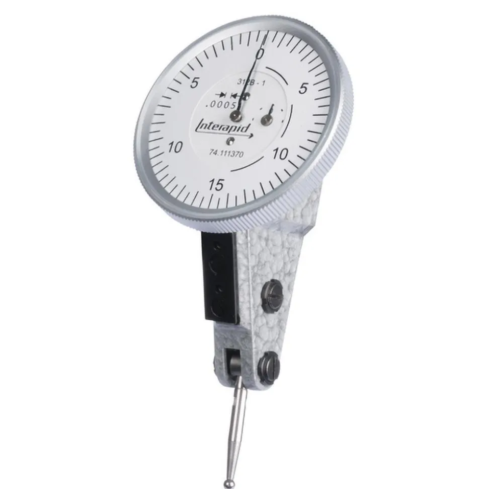 Horizontal Dial Test Indicator: 0.0160" Max, 0-5-0 Dial Reading