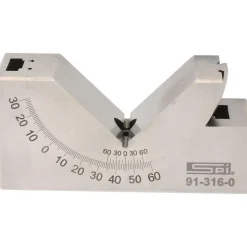 3-3/4 Inch Long x 1-3/16 Inch Wide x 2 Inch High, Tool Steel, 0 to 60° Adjustable Angle Block