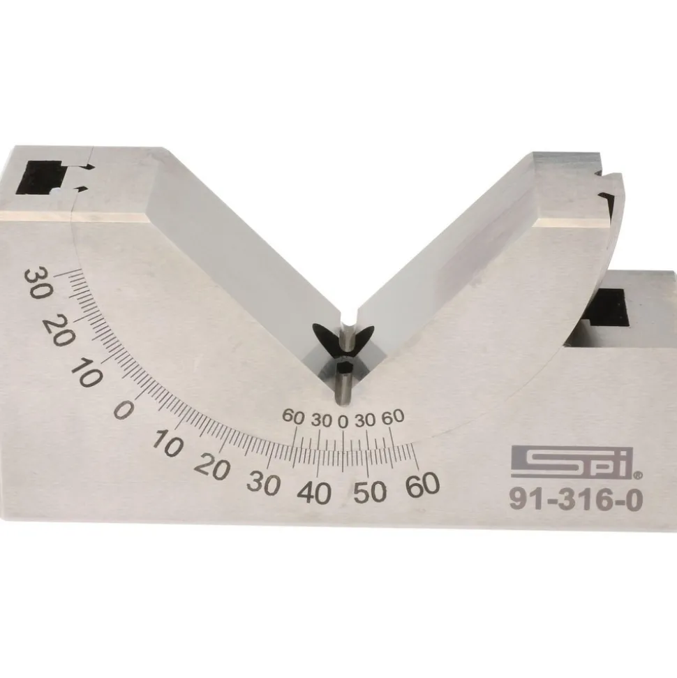 3-3/4 Inch Long x 1-3/16 Inch Wide x 2 Inch High, Tool Steel, 0 to 60° Adjustable Angle Block