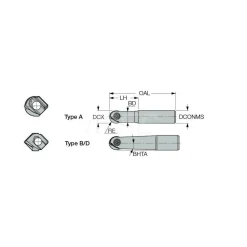 Indexable Ball Nose End Mill: 5/8
