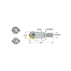 Indexable Ball Nose End Mill: 5/8" Cut Dia, 1.87" OAL