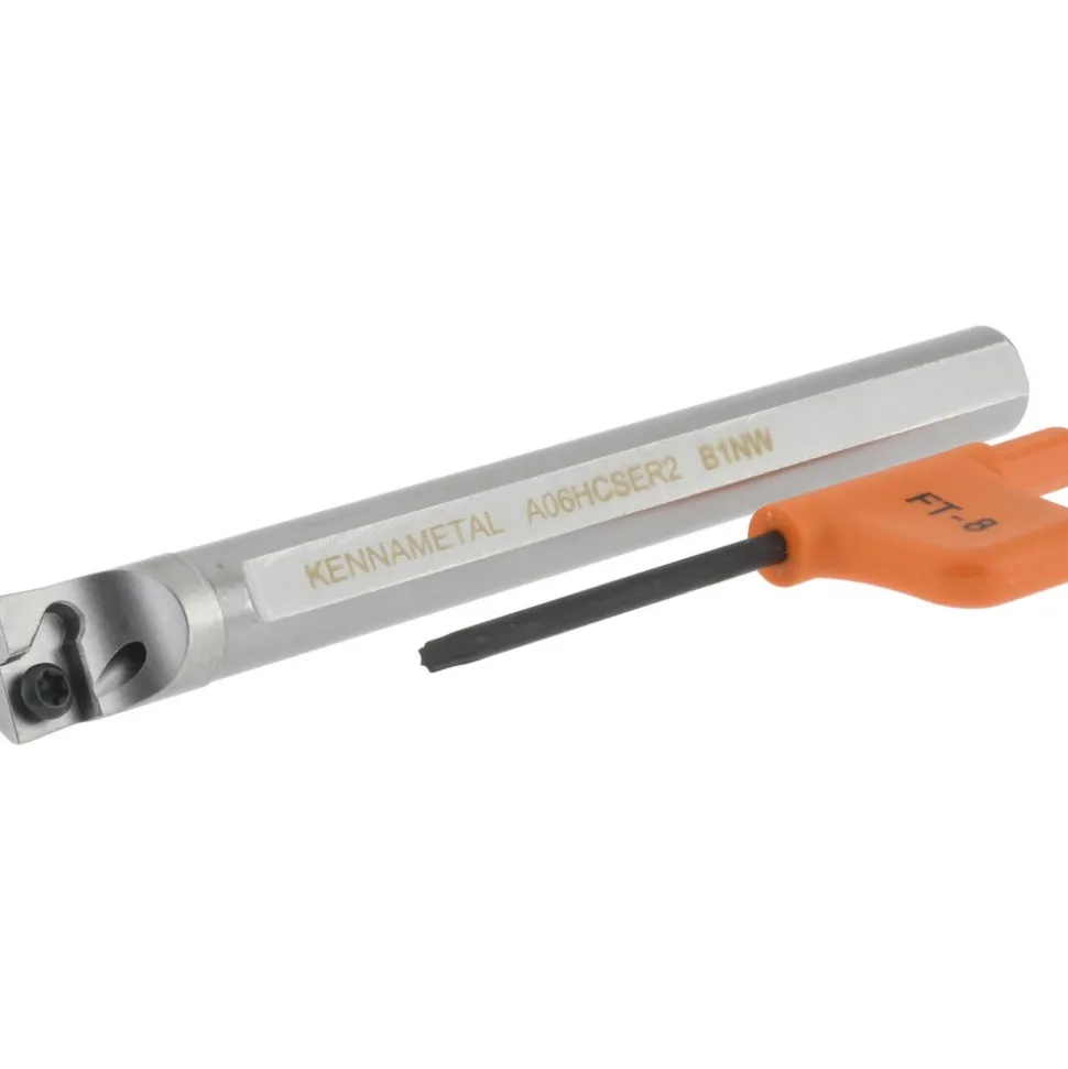 Indexable Boring Bar: A06HCSER2, 0.4210" Min Bore, Right Hand, 5.000 deg Lead Angle, Steel