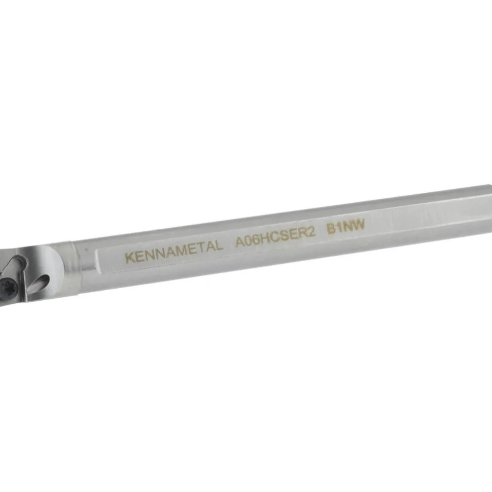 Indexable Boring Bar: A06HCSER2, 0.4210" Min Bore, Right Hand, 5.000 deg Lead Angle, Steel