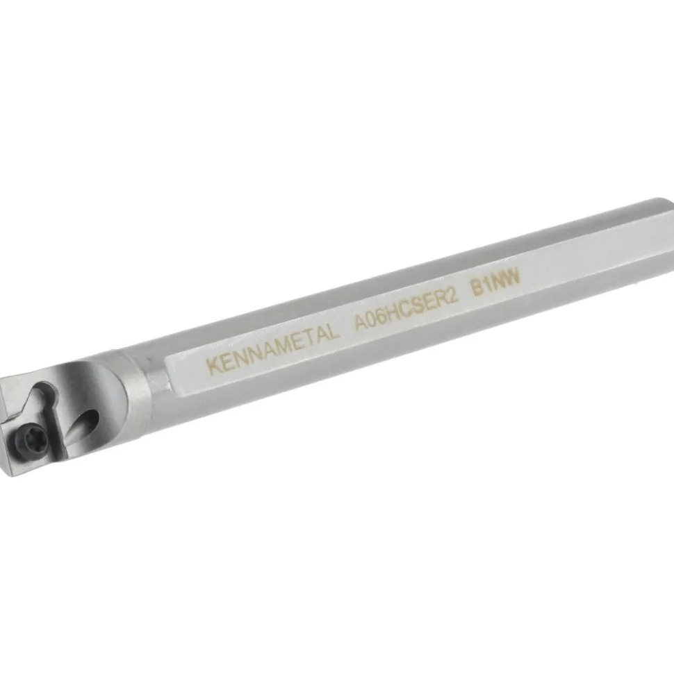 Indexable Boring Bar: A06HCSER2, 0.4210" Min Bore, Right Hand, 5.000 deg Lead Angle, Steel