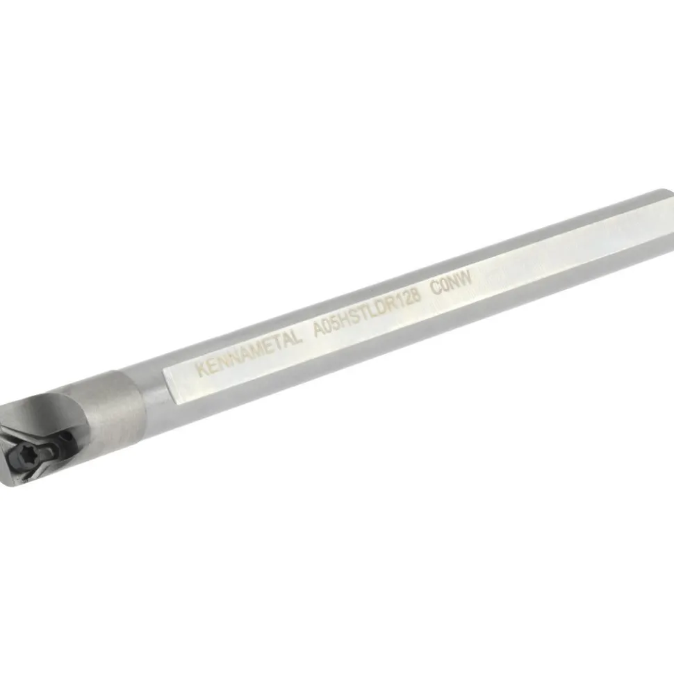 Indexable Boring Bar: A05HSTLDR128, 0.3600" Min Bore, Right Hand, 5.000 deg Lead Angle, Steel