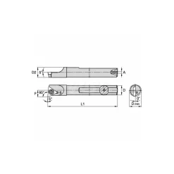 Indexable Boring Bar: A05HSTLDR128, 0.3600