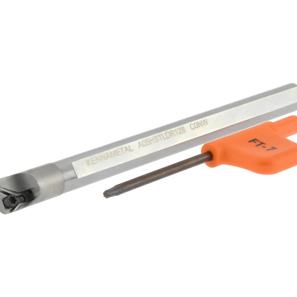 Indexable Boring Bar: A05HSTLDR128, 0.3600" Min Bore, Right Hand, 5.000 deg Lead Angle, Steel