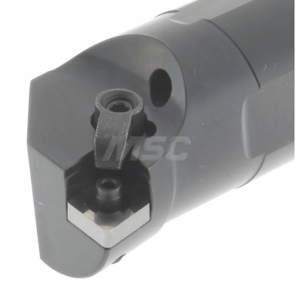 Indexable Boring Bar: A24MCLNR4 1-1/2", 1.7600" Min Bore, Right Hand, -5.000 deg Lead Angle, Steel