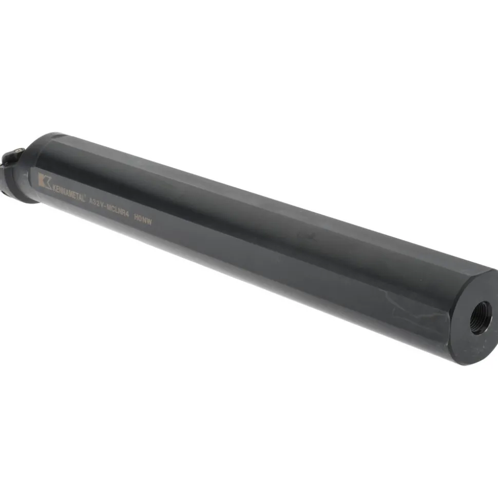 Indexable Boring Bar: A32MCLNR4, 60.96 mm Min Bore, Right Hand, 50.80 mm Shank Dia, -5.000 deg Lead Angle, Steel