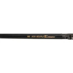 Indexable Boring Bar: A06MSCLPL2, 12.19 mm Min Bore, Left Hand, 9.53 mm Shank Dia, -5.000 deg Lead Angle, Steel
