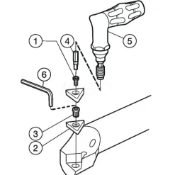 Indexable Boring Bar: A08M-SDUCR2, 18.50 mm Min Bore, Right Hand, 12.70 mm Shank Dia, 0.000 deg Lead Angle, Steel