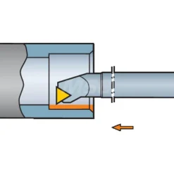 Indexable Boring Bar: A06M-STFCR2, 1/2" Min Bore, Right Hand, 3/8" Shank Dia, 0.000 deg Lead Angle, Steel