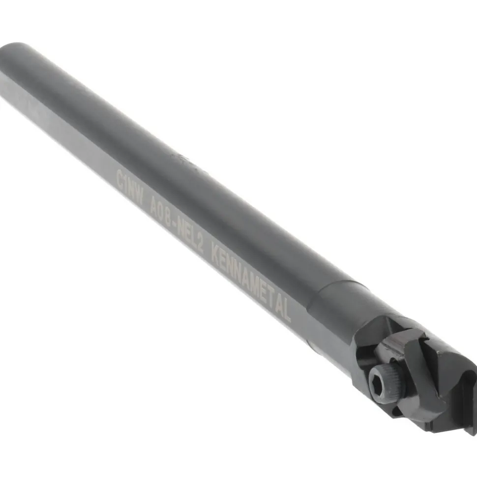 Indexable Boring Bar: A08NEL2, 18.54 mm Min Bore Dia, Left Hand Cut, 1/2" Shank Dia, 3 ° Lead Angle, Steel
