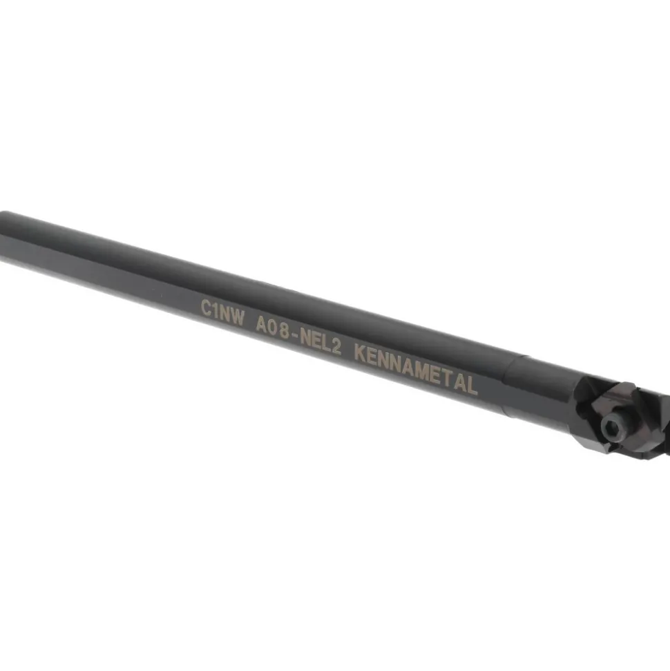 Indexable Boring Bar: A08NEL2, 18.54 mm Min Bore Dia, Left Hand Cut, 1/2" Shank Dia, 3 ° Lead Angle, Steel