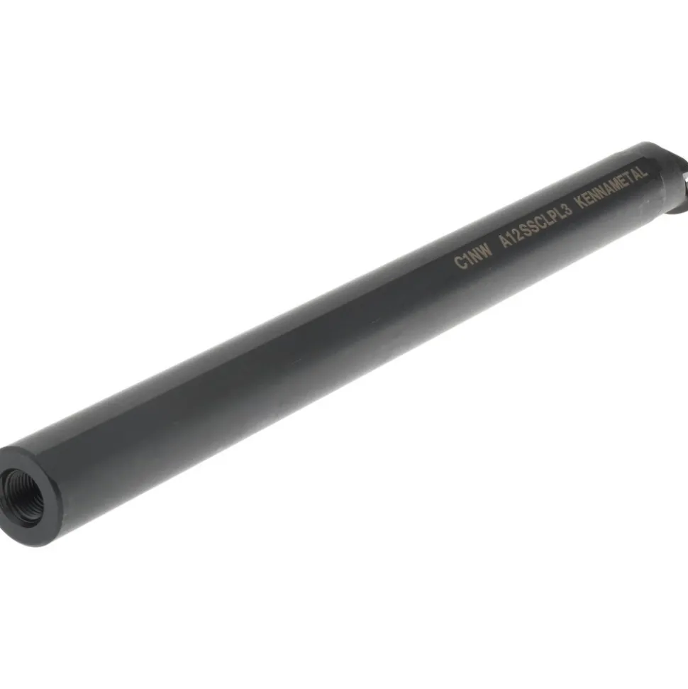Indexable Boring Bar: A12SCLPL3, 23.62 mm Min Bore, Left Hand, 19.05 mm Shank Dia, -5.000 deg Lead Angle, Steel