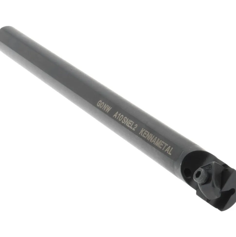 Indexable Boring Bar: A10SNEL2, 25.4 mm Min Bore Dia, Left Hand Cut, 5/8" Shank Dia, 3 ° Lead Angle, Steel