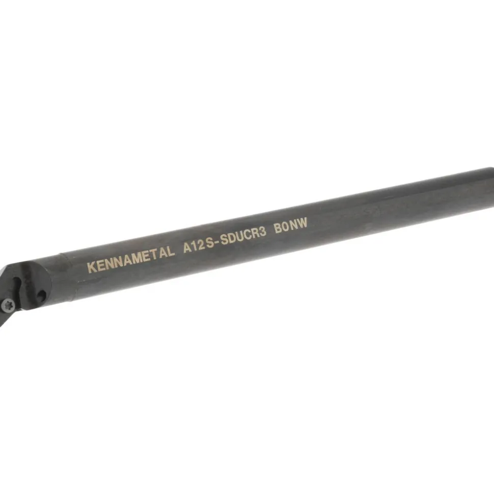 Indexable Boring Bar: A12SSDUCR3, 24.89 mm Min Bore, Right Hand, 19.05 mm Shank Dia, -3.000 deg Lead Angle, Steel