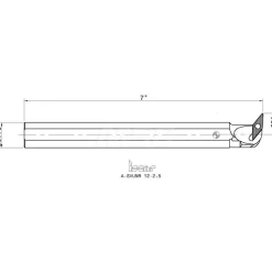 Indexable Boring Bar: A-SVUNR 12-2.5, 1.0400" Min Bore, Right Hand, -7.000 deg Lead Angle