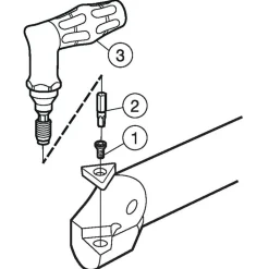 Indexable Boring Bar: E04H-SWLPR1.2-R, 8.20 mm Min Bore, Right Hand, 6.35 mm Shank Dia, 0.000 deg Lead Angle, Solid Carbide