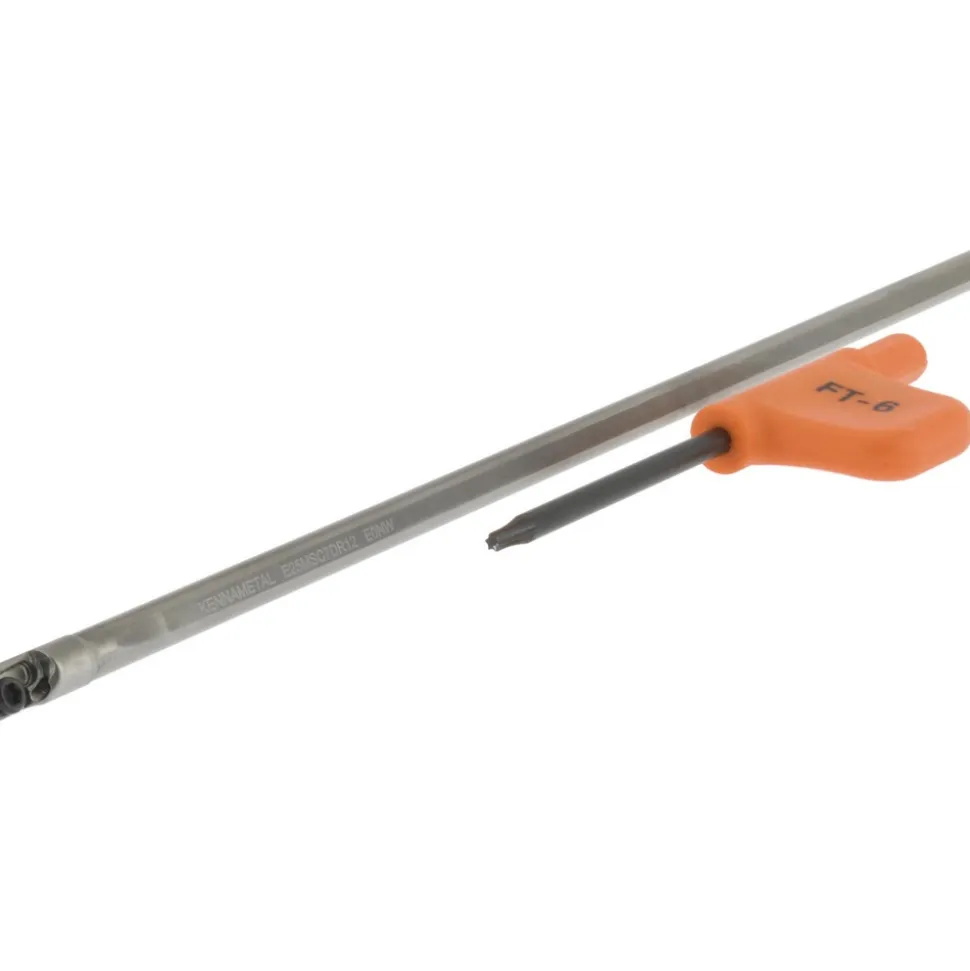 Indexable Boring Bar: E25MSC7DR12, 0.1800" Min Bore, Right Hand, 7.000 deg Lead Angle, Solid Carbide (Shank) & Steel (Head)
